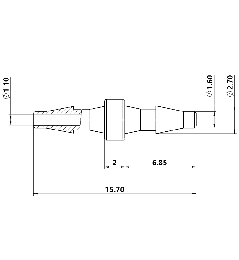 1.6mm（1/16英寸）直通接头