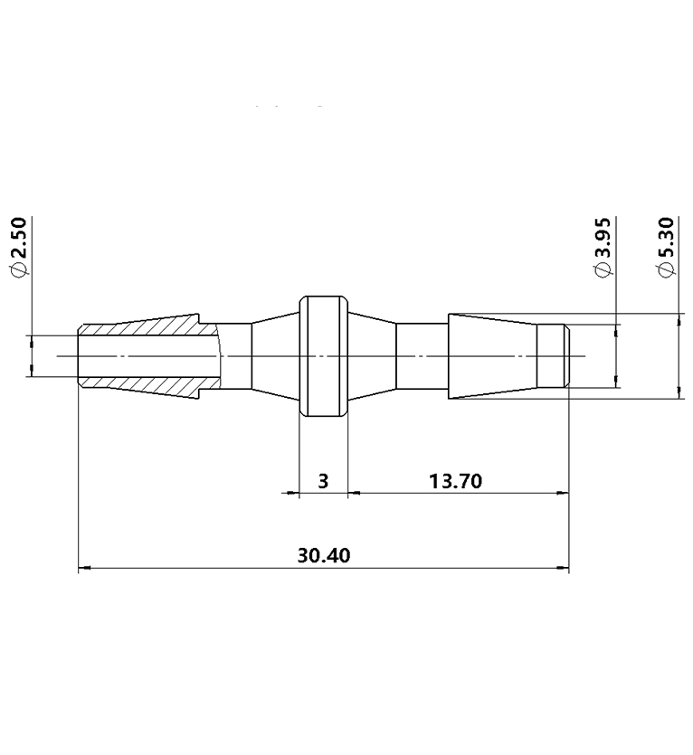 3.9mm（5/32英寸）直通接头