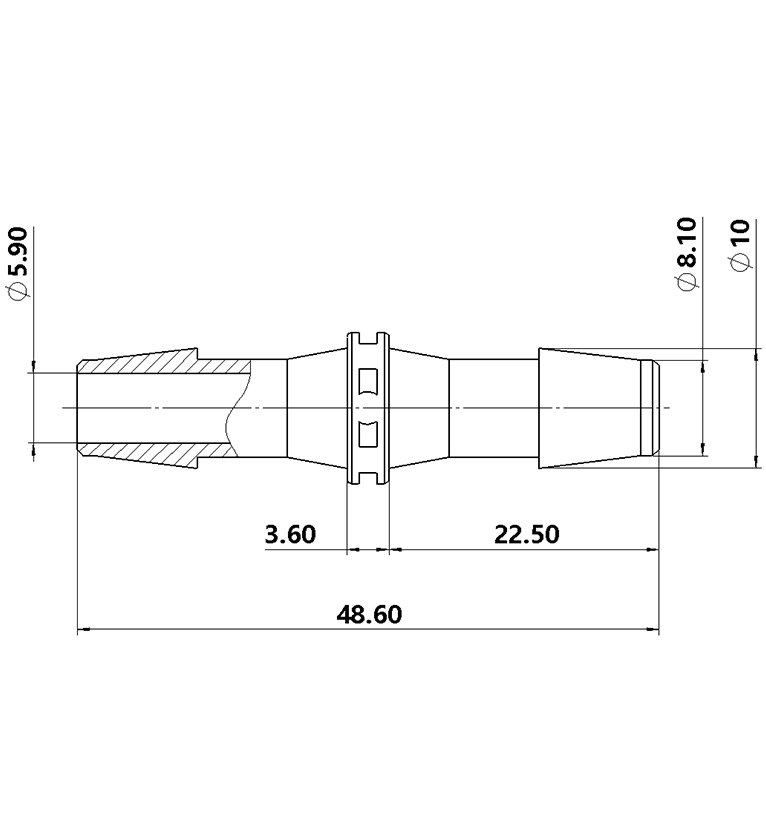 7.9mm（5/16英寸）直通接头