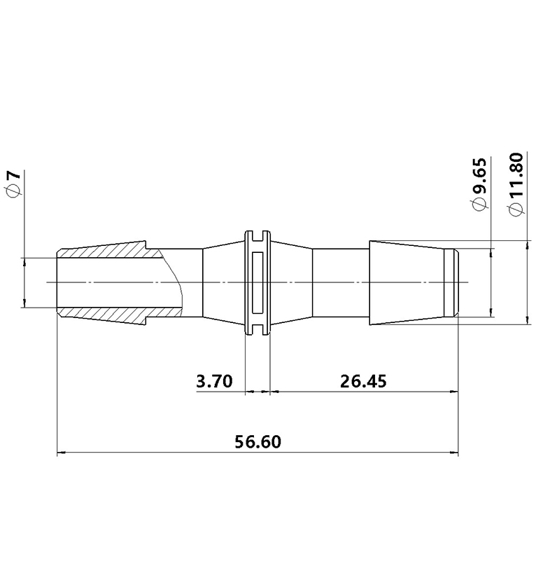 9.6mm（3/8英寸）直通接头