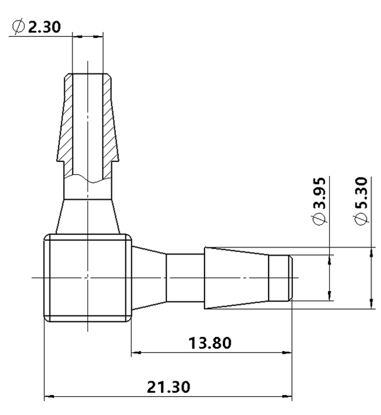 3.9mm（5/32）L型塑料接头