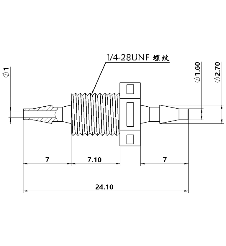 1.6mm（1/16）穿板直通接头