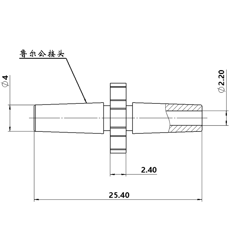 直插式双公鲁尔接头