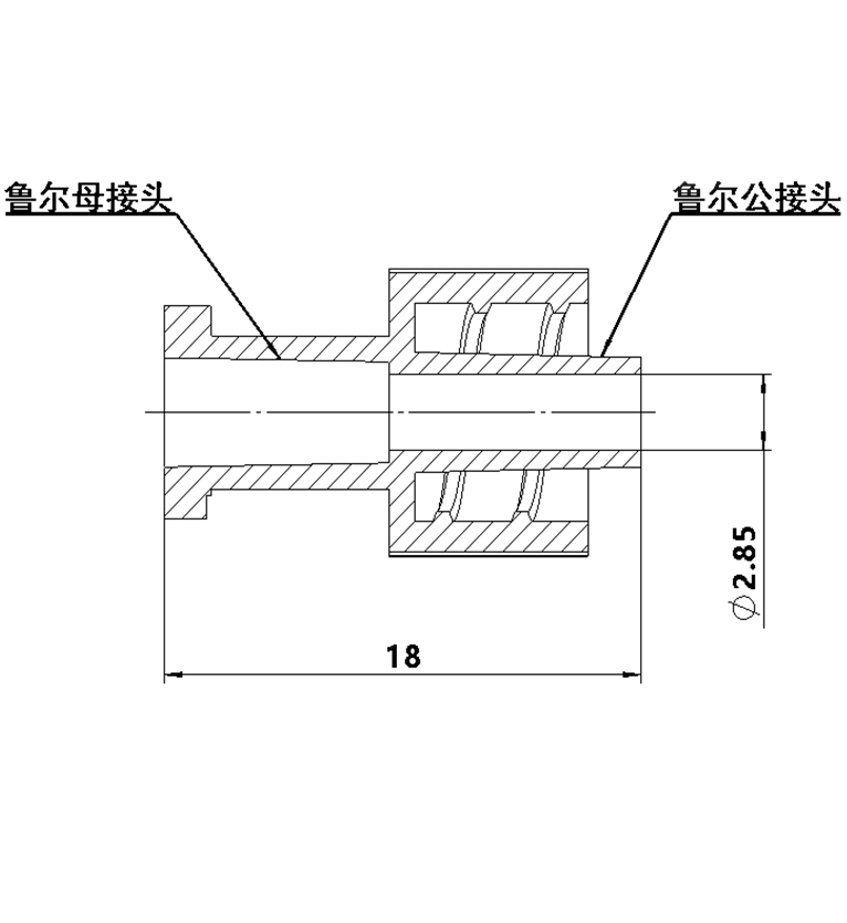 鲁尔公母接头